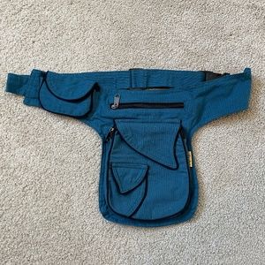 Multi Purpose Waist Pack Bag in Teal Blue